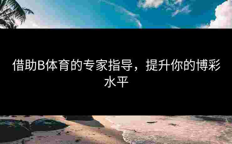 借助B体育的专家指导，提升你的博彩水平