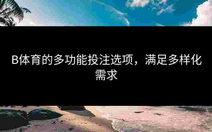 B体育的多功能投注选项，满足多样化需求