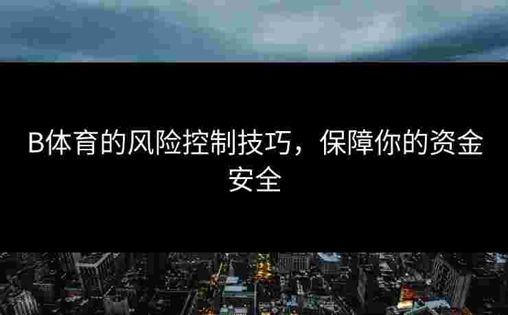 B体育的风险控制技巧，保障你的资金安全
