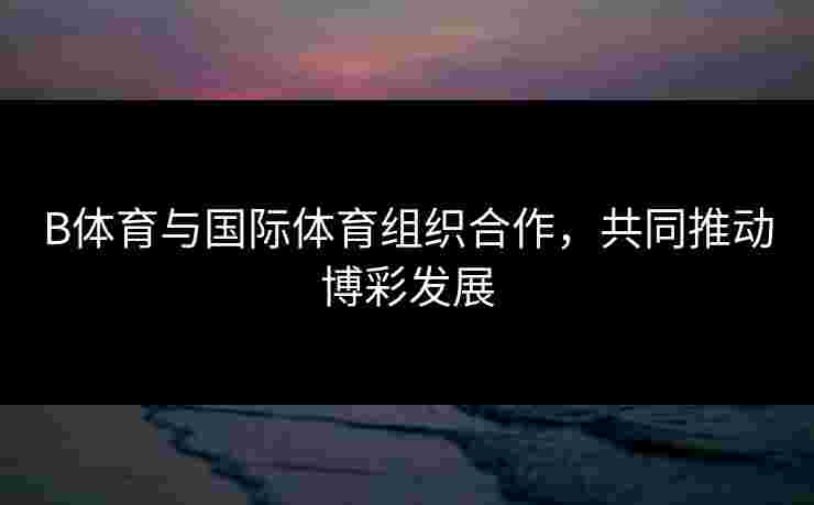 B体育与国际体育组织合作，共同推动博彩发展