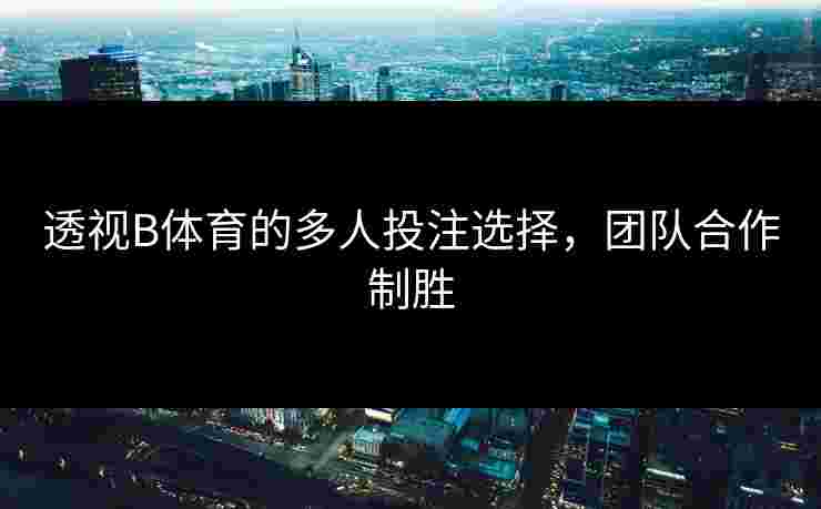 透视B体育的多人投注选择，团队合作制胜