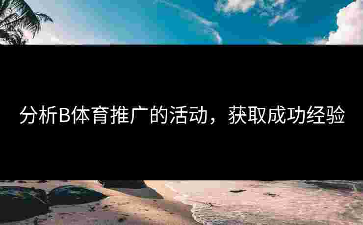 分析B体育推广的活动，获取成功经验